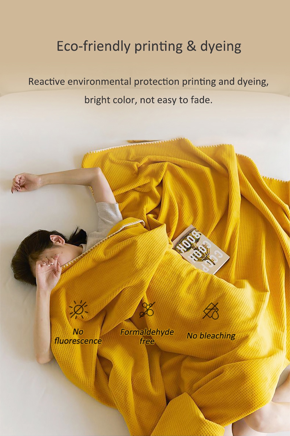 Waffle Flannel Fleece Throw Blanket-6